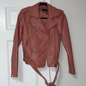 Zara faux leather jacket